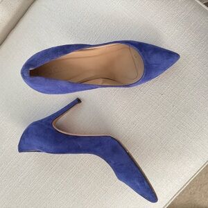 J. Crew Women's Everly Blue Suede Heels